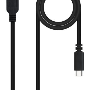 Cable USB 2.0 Nanocable 10.01.2103/ USB Macho - USB Tipo-C Macho/ 480Mbps/ 3m/ Negro