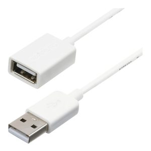 StarTech.com 3m White USB 2.0 Extension Cable Cord - A to A - USB Male to Female Cable - 1x USB A (M), 1x USB A (F) -…