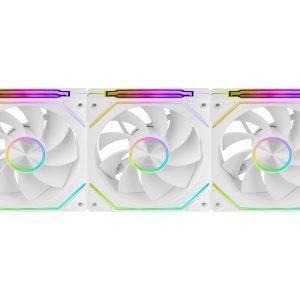 Pack 3 Ventiladores Invertidos Mars Gaming MF-LINKFINITYKIT2R/ 12cm/ ARGB/ Blancos