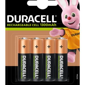 Pack de 4 Pilas AA Duracell HR6-B/ 1.2V/ Recargables