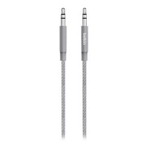 Belkin MIXIT Metallic Aux Cable - Cabo de áudio - mini-phone stereo 3.5 mm macho para mini-phone stereo 3.5 mm macho -…