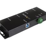 Startech 4-Port USB 3.0 Hub - Metal Industrial USB-A Hub - Wall or Desk Mountable USB Data Hub - TAA Compliant USB…