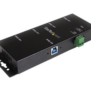 Startech 4-Port USB 3.0 Hub - Metal Industrial USB-A Hub - Wall or Desk Mountable USB Data Hub - TAA Compliant USB…