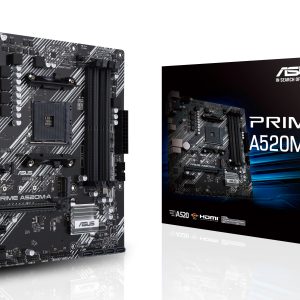 Placa Base Asus Prime A520M-A II/CSM Socket AM4/ DDR4/ PCIe 3.0/ Micro ATX