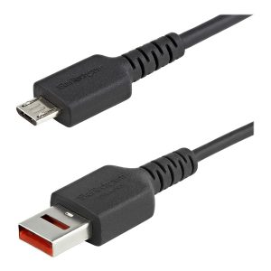 StarTech.com 3ft (1m) Secure Charging Cable, USB-A to Micro USB Data Blocker Charge-Only Cable, Power-Only Charger…