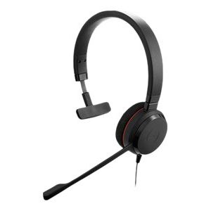 Jabra Evolve 20 MS mono - Auscultadores - no ouvido - com cabo - USB-C, USB-A - isolamento de ruído - Certificado para…