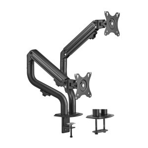 Soporte de Mesa para 2 Monitores Aisens DT32TSR-141/ Giratorio/ Inclinable/ hasta 8kg