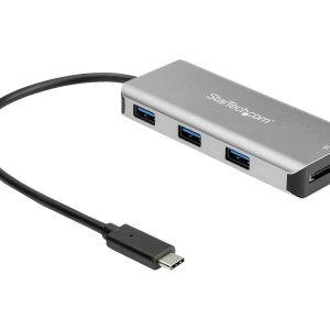 Startech 3 Port 10Gbps USB C Hub with SD Card Reader, 3x USB-A & 1x SD Slot, Portable USB 3.1/3.2 Gen 2 Type C Adapter…