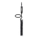Belkin MIXIT Coiled Cable - Cabo de áudio - mini-phone stereo 3.5 mm macho para mini-phone stereo 3.5 mm macho - 1.8 m - preto