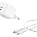 Belkin BoostCharge Pro - Adaptador de alimentação - GaN - 50 Watt - Fast Charge - 2 conectores de saída (2 x USB-C) -…
