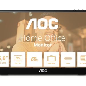 AOC 16T3EA - Monitor LED - 16" (15.6" visível) - portátil - 1920 x 1080 Full HD (1080p) @ 60 Hz - IPS - 250 cd/m² -…