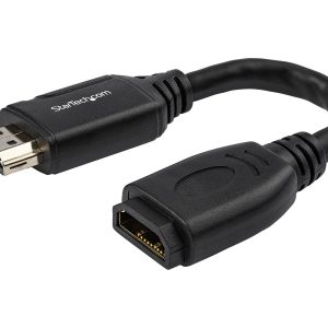 Startech 6in High Speed HDMI Port Saver Cable with 4K 60Hz - Short HDMI 2.0 Male to Female Adapter Cable - Port…
