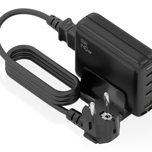 Cargador Sobremesa GaN Aisens ASCH-140W4P056-BK/ 3xUSB Tipo-C/ 1xUSB/ 140W