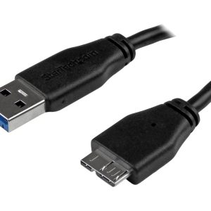 StarTech.com Cabo Micro USB 3.0 Slim - M/M - Micro USB de ângulo para a direita - 0,5 m - Cabo USB - Micro USB Tipo B…