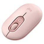 Logitech POP - Rato - emoji personalizável - óptico - 4 botões - sem fios - Bluetooth 5.1 LE - rosa