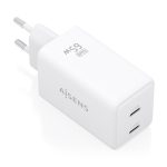 Cargador de Pared GaN Aisens ASCH-65W2P078-W/ 2xUSB Tipo-C/ 65W/ Blanco