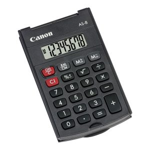 Canon AS-8 - Calculadora de bolso - 8 dígitos - cinza escuro