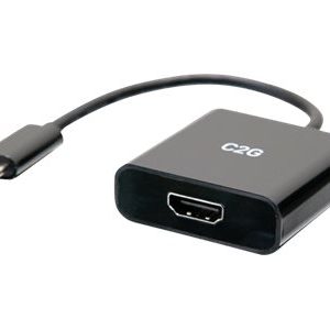 C2G 4K USB C to HDMI Adapter - 4K 60Hz - Adaptador de vídeo - USB-C macho para HDMI fêmea - preto - suporte de 4K