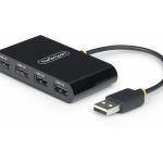 Startech 4-Port USB 2.0 Hub, USB Bus Powered, Small Travel Mini USB Hub, USB 2.0 Splitter, Multi-Port Portable USB Hub,…