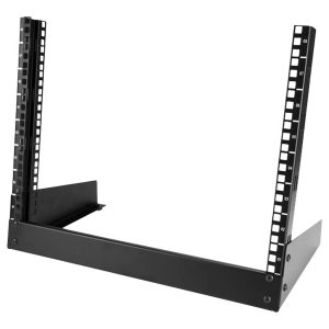 Startech 8U Open Frame Network Rack - 19" 2 Post Free Standing Desktop Rack for Computer, AV, Media, IT, Data & Server…