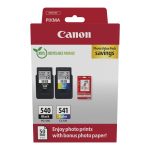Canon PG-540/CL-541 Photo Paper Value Pack - Pack de 2 - preto, cor (ciano, magenta, amarelo) - original - caixa…
