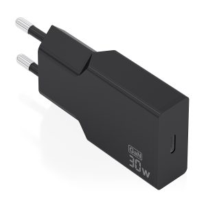 Cargador de Pared GaN Aisens A110-1004/ 1xUSB Tipo-C/ 30W/ Negro