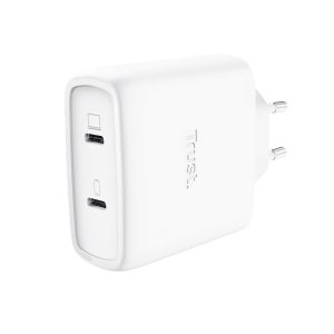 Cargador de Pared GaN Trust Maxo 65W 25526/ 2xUSB Tipo-C/ Incluye Cable USB Tipo-C/ 65W