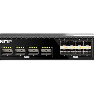 QNAP QSW-M7308R-4X - Interruptor - Administrado - 4 x 100 Gigabit QSFP28 + 8 x 25 Gigabit SFP28 - montável em trilho