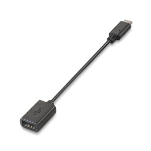 Cable USB 2.0 Aisens A107-0059/ USB Tipo-C Macho - USB Hembra/ 480Mbps/ 15cm/ Negro