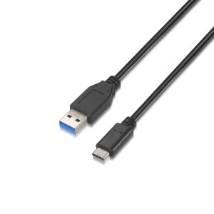 Cable USB 3.1 Tipo-C Aisens A107-0060/ USB Tipo-C Macho - USB Macho/ 10Gbps/ 1m/ Negro