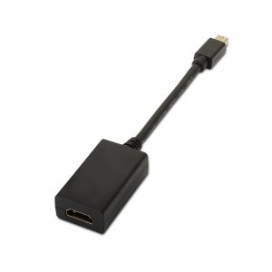 Conversor Aisens A125-0137/ Mini DisplayPort Macho - HDMI Hembra/ 15cm/ Negro