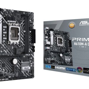 Placa Base Asus Prime H610M-A D4-CSM/ Socket 1700/ DDR4/ PCIe 4.0/ Micro ATX