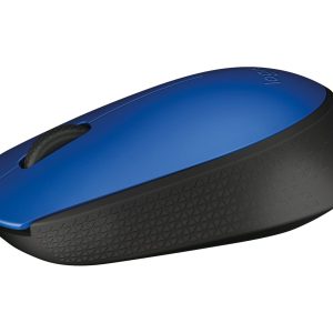 Logitech M171 - Rato - destros e canhotos - sem fios - 2.4 GHz - receptor sem fio USB - preto, azul