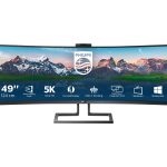 Philips Brilliance P-line 499P9H - Monitor LED - curvo - 49" (48.8" visível) - 5120 x 1440 Dual Quad HD @ 60 Hz - VA -…