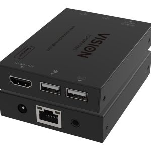 HDMI and USB over IP Receiver - receiver only, transmitter needs to be purchased separately - transmits HDMI one to one…