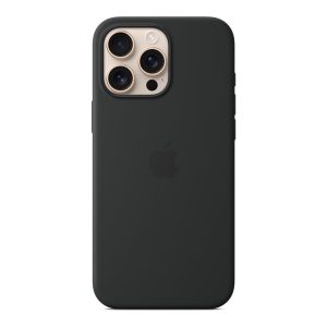 Apple - Tampa posterior para telemóvel - compatibilidade MagSafe - silicone - preto