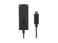 Lenovo USB-C to Ethernet Adapter - Adaptador de rede - USB-C - Gigabit Ethernet x 1 - preto
