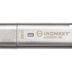 Kingston IronKey Locker+ 50 - Drive flash USB - encriptado - 32 GB - USB 3.2 Gen 1