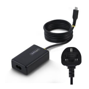StarTech - Adaptador de corrente USB-C - com cabo USB-C conectado de 1,5 m - AC 110-240 V - 65 watt - Europa - preto