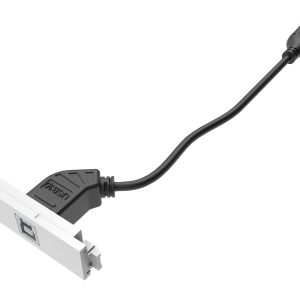 Modular AV faceplate component - USB B (on front) to A module - A type socket on the rear and square B type socket on…