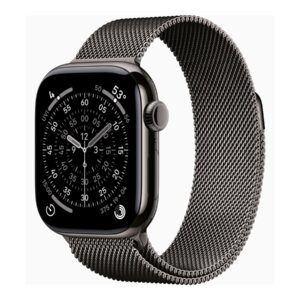 Apple Watch Series 11 (GPS + Cellular) - 42 mm - titânio ardósia - relógio inteligente Com círculo milanês - rede de…