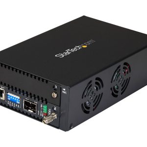Startech 10 Gigabit Ethernet Copper-to-Fiber Media Converter - Open SFP+ - Managed - 10G Ethernet Media Converter…