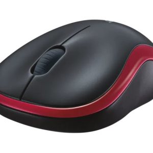 Logitech M185 - Rato - óptico - sem fios - 2.4 GHz - receptor sem fio USB - vermelho