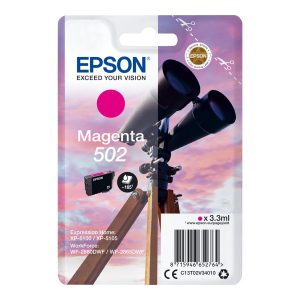 Epson 502 - 3.3 ml - magenta - original - blister com RF/alarme acústico - tinteiro