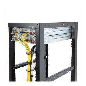 Startech 1U Vertical 1.8 x 3.9in Server Rack Cable Management D-Ring Hook w/ Flexible Opening - Network Rack-Mount Cord…