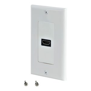 Startech Single Outlet Female HDMI Wall Plate White - Wall mount plate - white - HDMIPLATE - Prato de montagem na…
