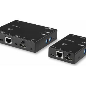 Startech HDMI Over IP Extender Kit - Advanced Compression - Transmitter & Receiver (ST12MHDLNHK) - Extensão de…