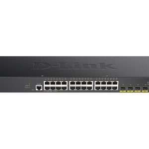 D-Link DGS 1250-28X - Interruptor - L3 Lite - inteligente - 24 x 10/100/1000 + 4 x 10 Gigabit SFP+ - montável em trilho