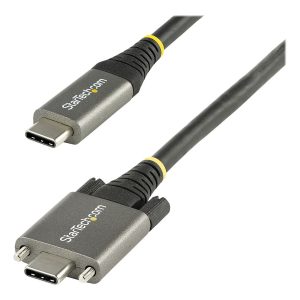 StarTech 20" 50cm Side Screw Locking USB C Cable 10Gbps, USB 3.1/3.2 Gen 2 Type-C Cable, 100W (5A) Power Delivery…