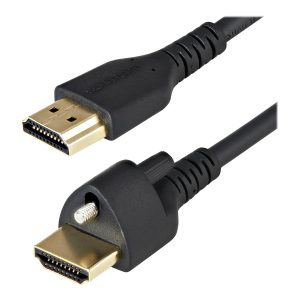 Startech 2m (6ft) HDMI Cable with Locking Screw, 4K 60Hz HDR 10, High Speed HDMI 2.0 Monitor Cable with Locking Screw…